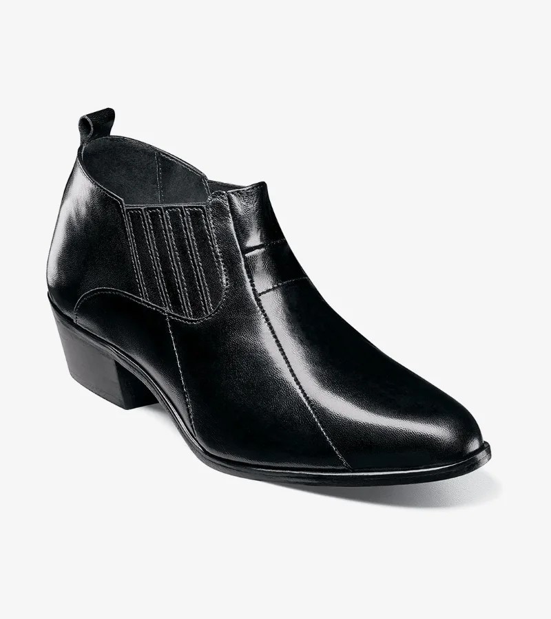 Stacy Adams Shoes Sotaro Cuban Heeled Boot Black Size 9