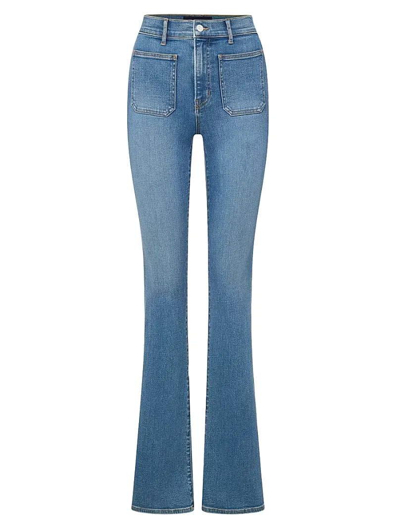 Veronica Beard Women's Beverly Skinny Flare Patch Pocket Jeans - Sierra - Size 24