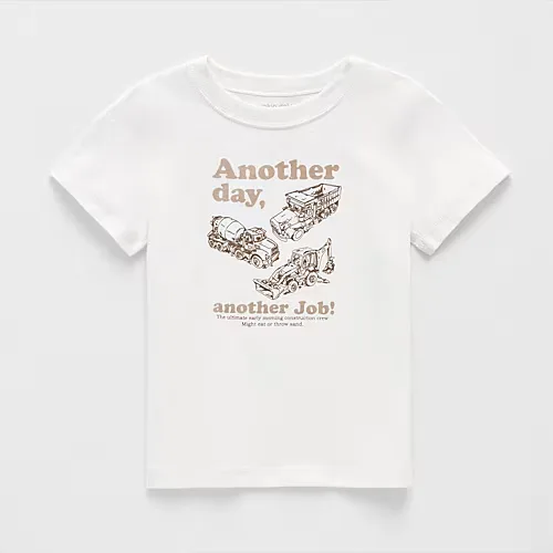 Okie Dokie Toddler Boys Round Neck Short Sleeve Adaptive Regular Fit Graphic T-Shirt, 4t, White
