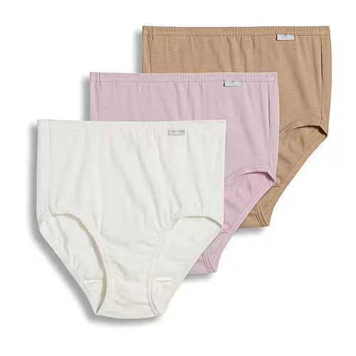 Jockey Plus Size Elance Brief - 3 Pack- 1486, 10, Brown