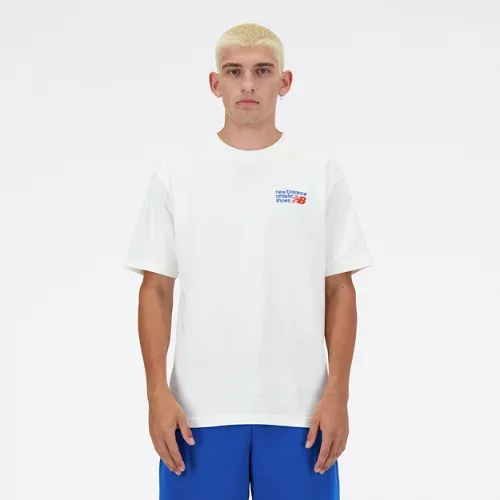 New Balance Men's Athletics Premium Logo T-Shirt - White (Size XL)