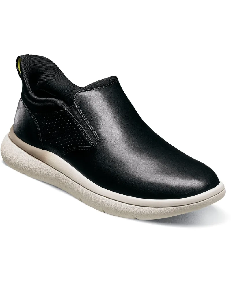 Florsheim Men's Fleet Plain Toe Slip On Sneaker - Black