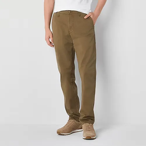 mutual weave Standard Chino Mens Slim Fit Flat Front Pant, 38 30, Green