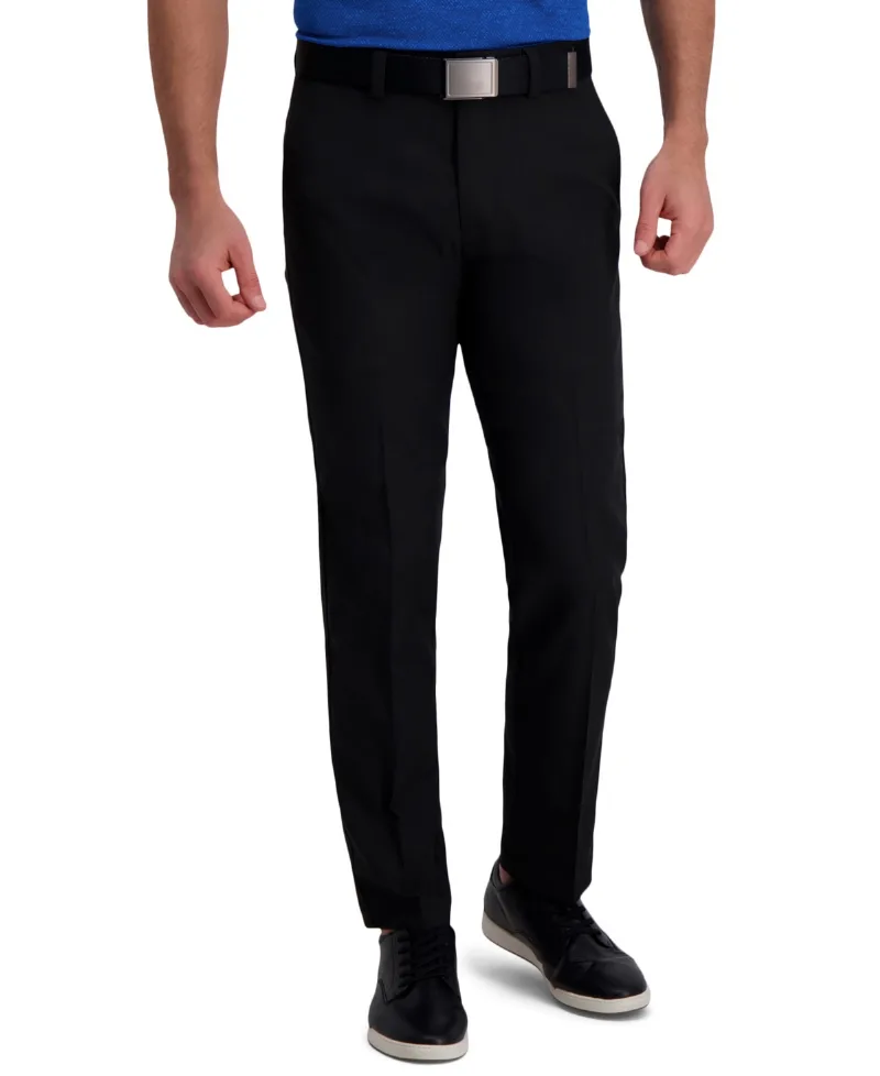 Cool Right Performance Flex Straight Fit Flat Front Pant - Black