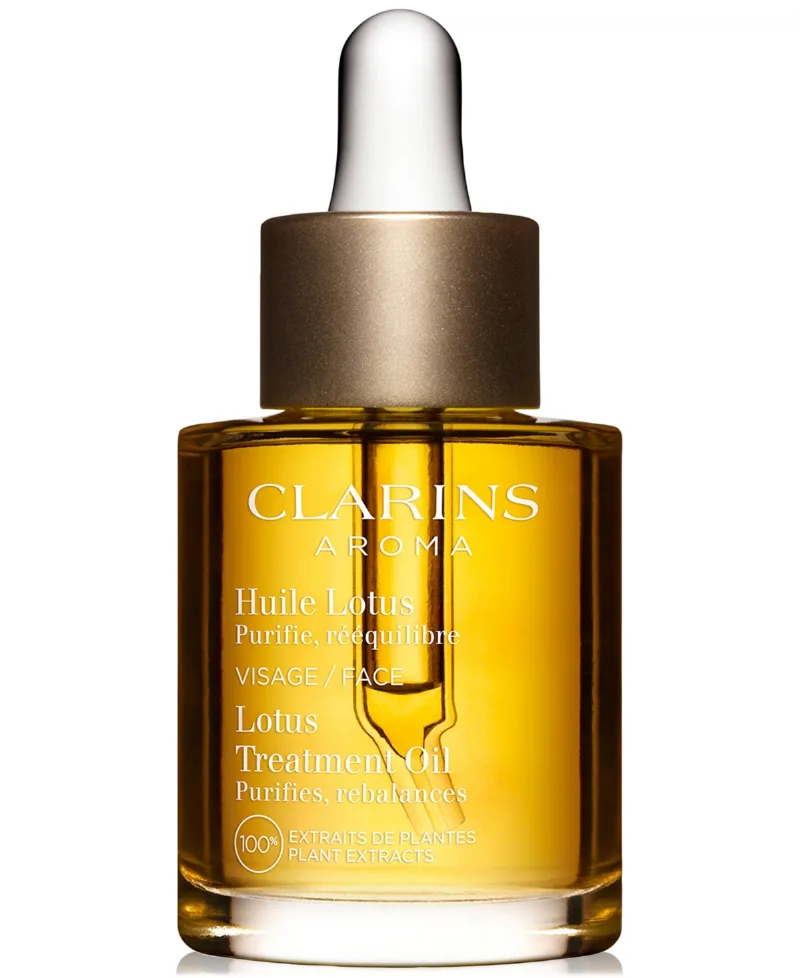Clarins Lotus Balancing & Hydrating Face Treatment Oil, 1 oz