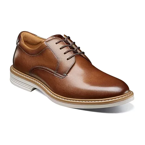 Florsheim Mens Norwalk Plain Toe Oxford Shoes, 11 Medium, Brown