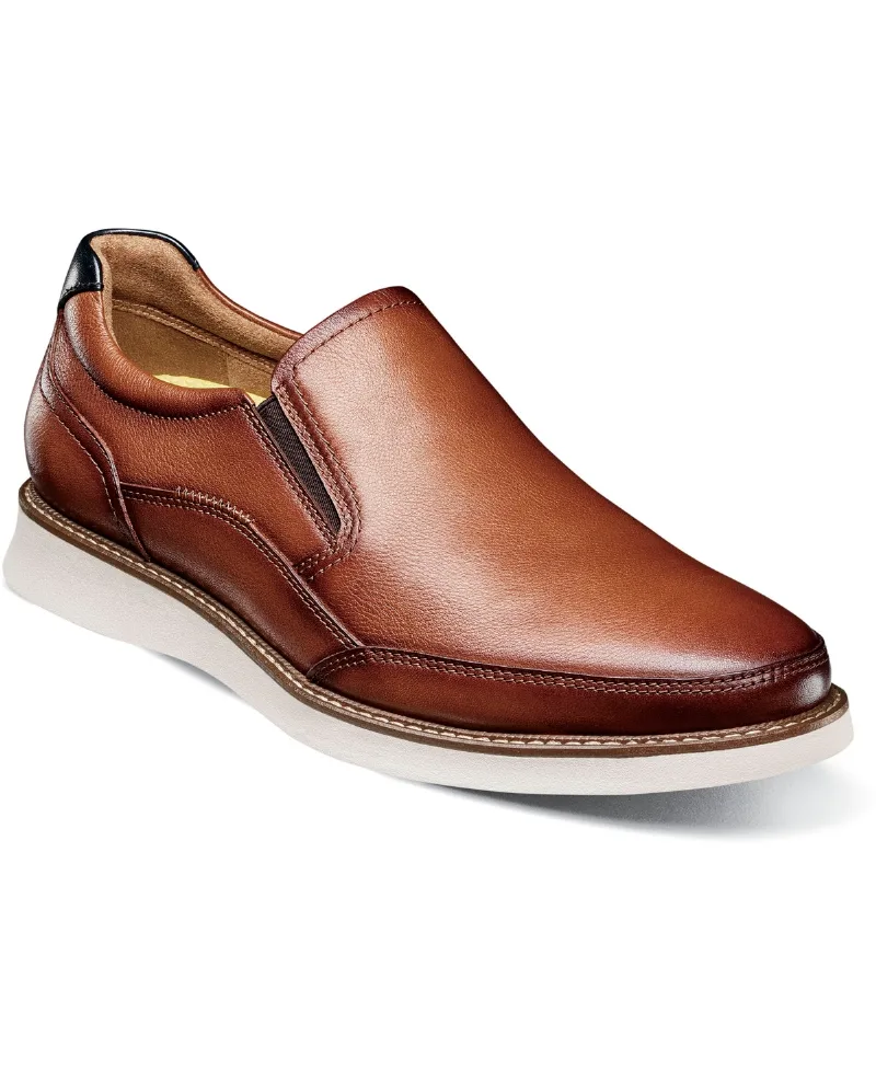 Florsheim Men's Launch Moc Toe Slip On Sneaker - Cognac multi