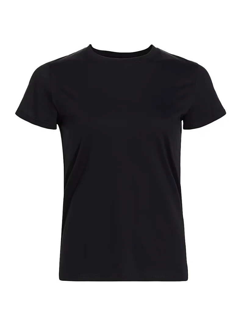 Women's Cotton Crewneck T-Shirt - Black - Size XL