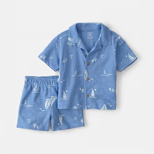 Carter's Baby Boys 2-pc. Short Set, 18 Months, Blue