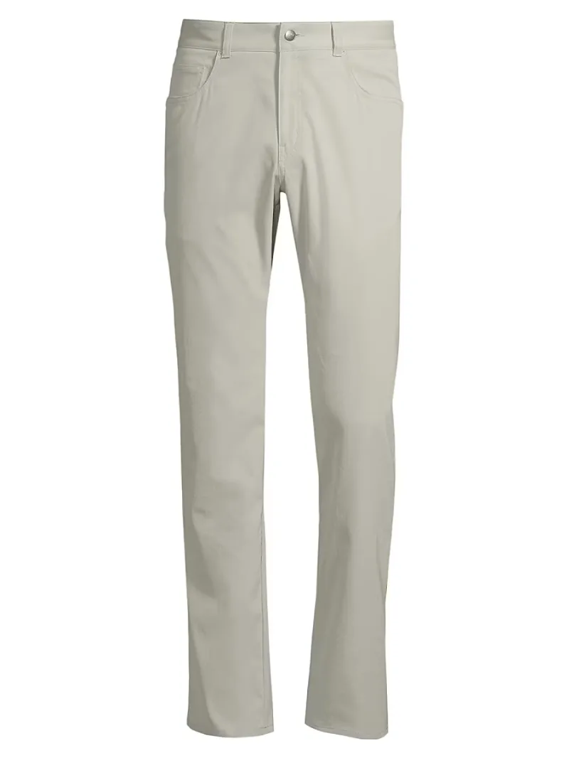 Peter Millar Men's Performance Five-Pocket Pants - British Grey - Size 40