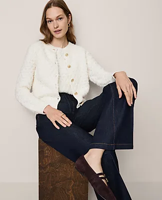 Ann Taylor Petite Tweed Cardigan