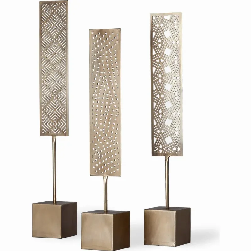 MERCANA Arondale Set of 3 4L x 12W Decorative Objects in Metallic Gold at Nordstrom