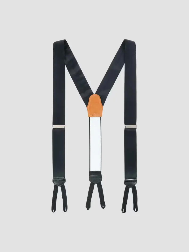 Men Sutton Formal Suspenders - Black - Size XL