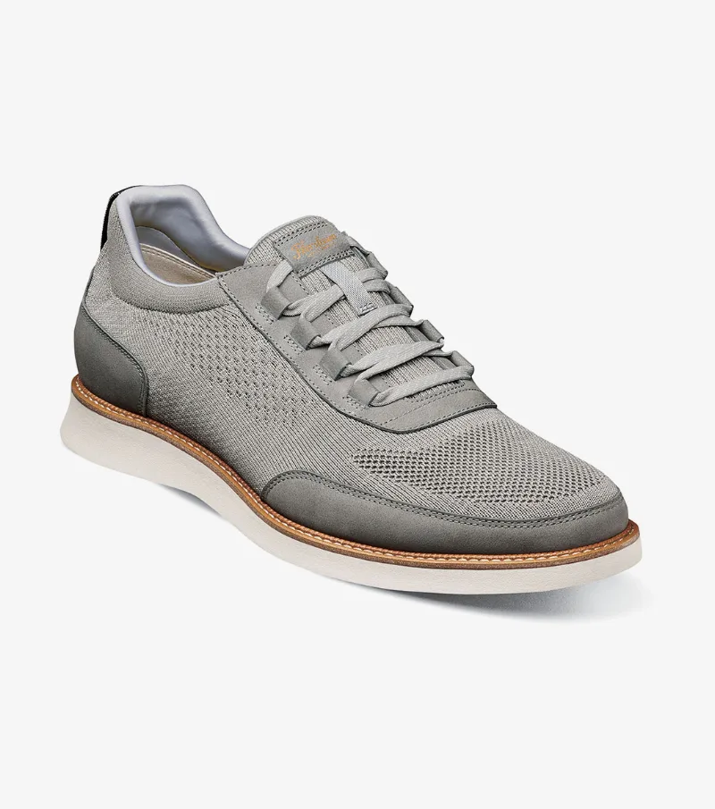 Florsheim Shoes Launch Knit Elastic Lace Moc Toe Slip On Gray Size 11