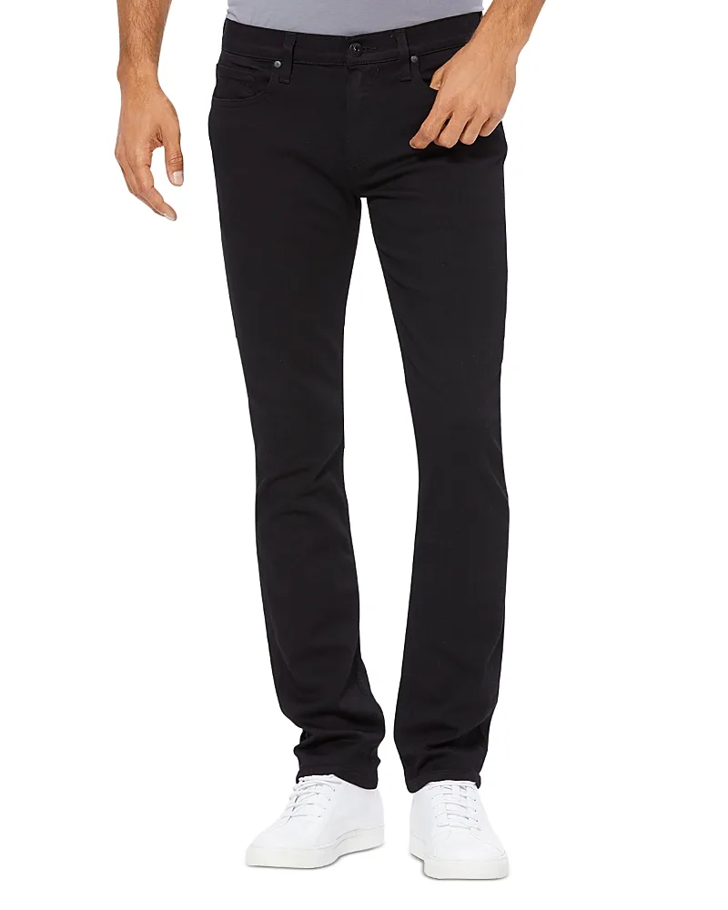 Paige Skinny Fit Croft Jeans in Black Shadow