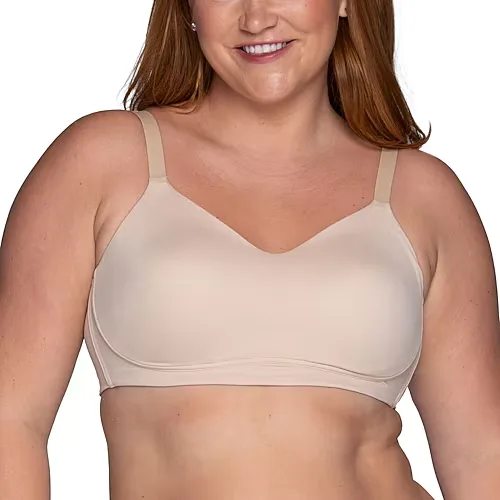 Vanity Fair Beauty Back Simple Sizing Wireless Bra - 72118, X-large, Beige