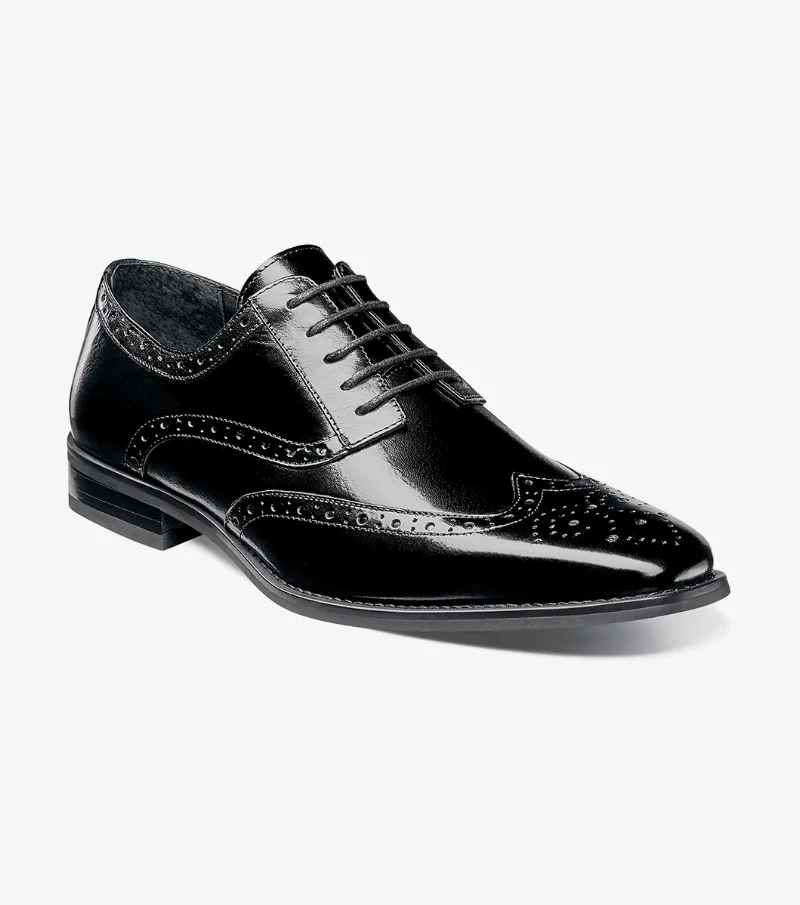 Stacy Adams Shoes Tinsley Wingtip Oxford Black Size 7