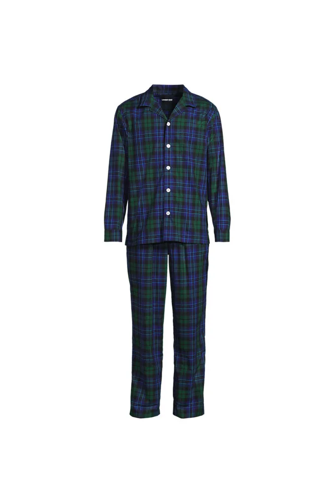 Men's Long Sleeve Essential Pant Pattern Set - Lands' End - Blue - L