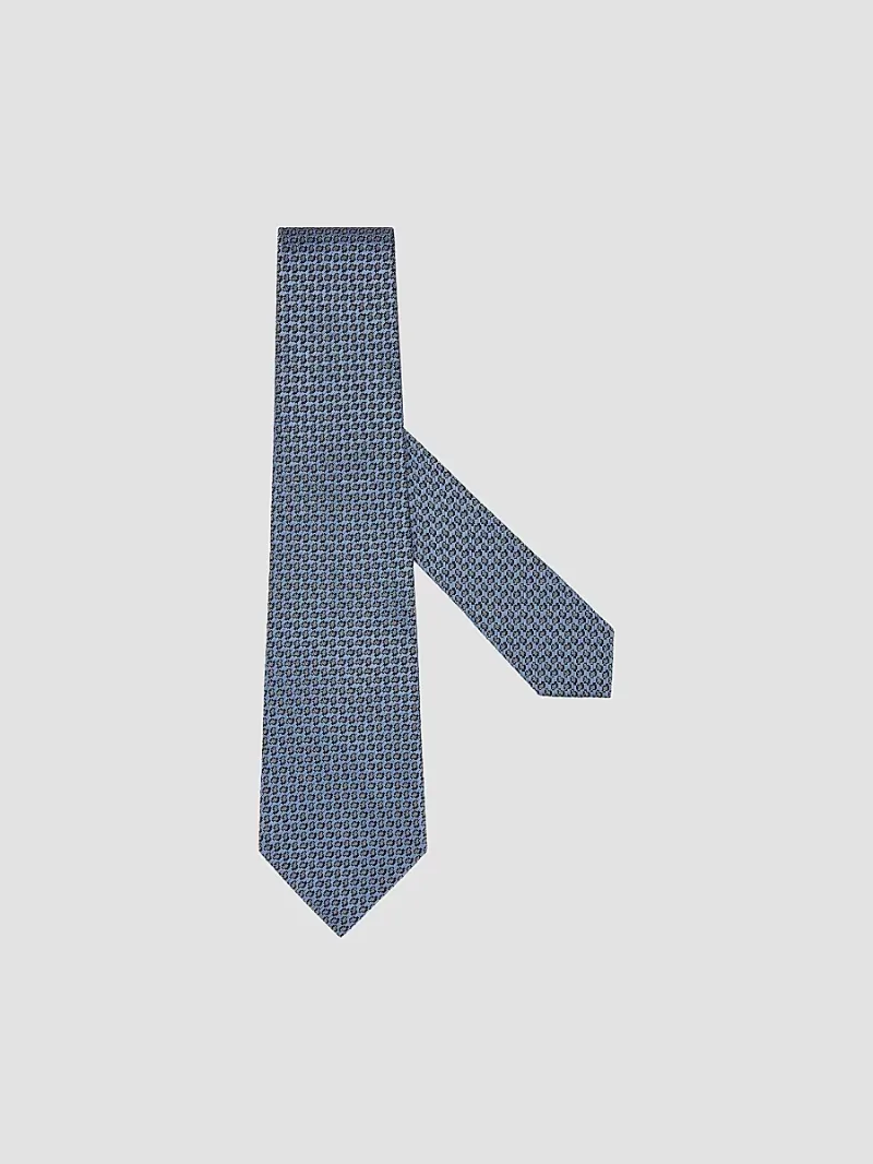 ZEGNA Men's Silk Tie - Light Blue