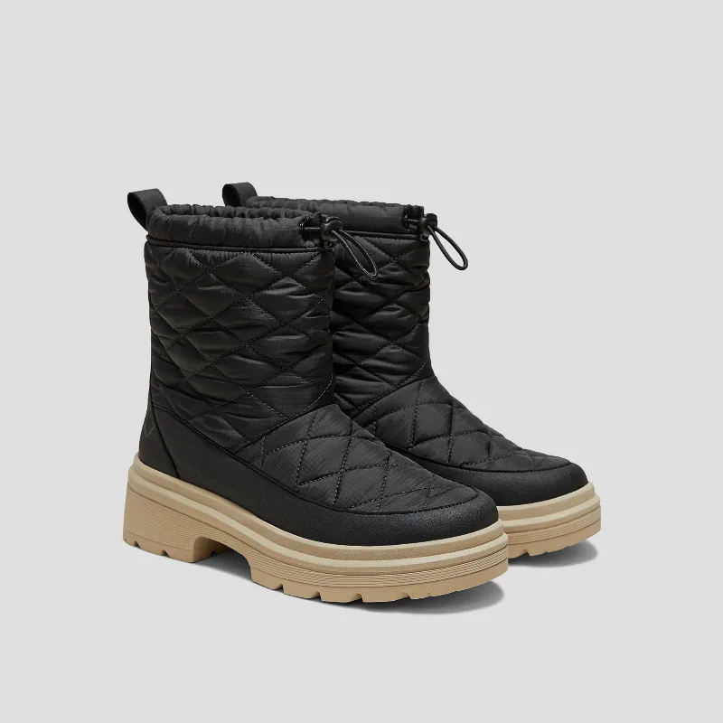 VIVAIA Quilted Waterproof PufferTherm Warm Boots (Theo)|BLACK WATER PRF|US 5
