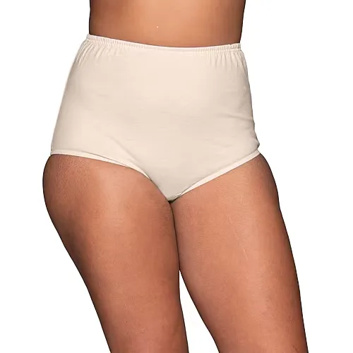 Vanity Fair Perfectly Yours Tailored Cotton 3 Pack Brief Panty - 15320, 9, Beige