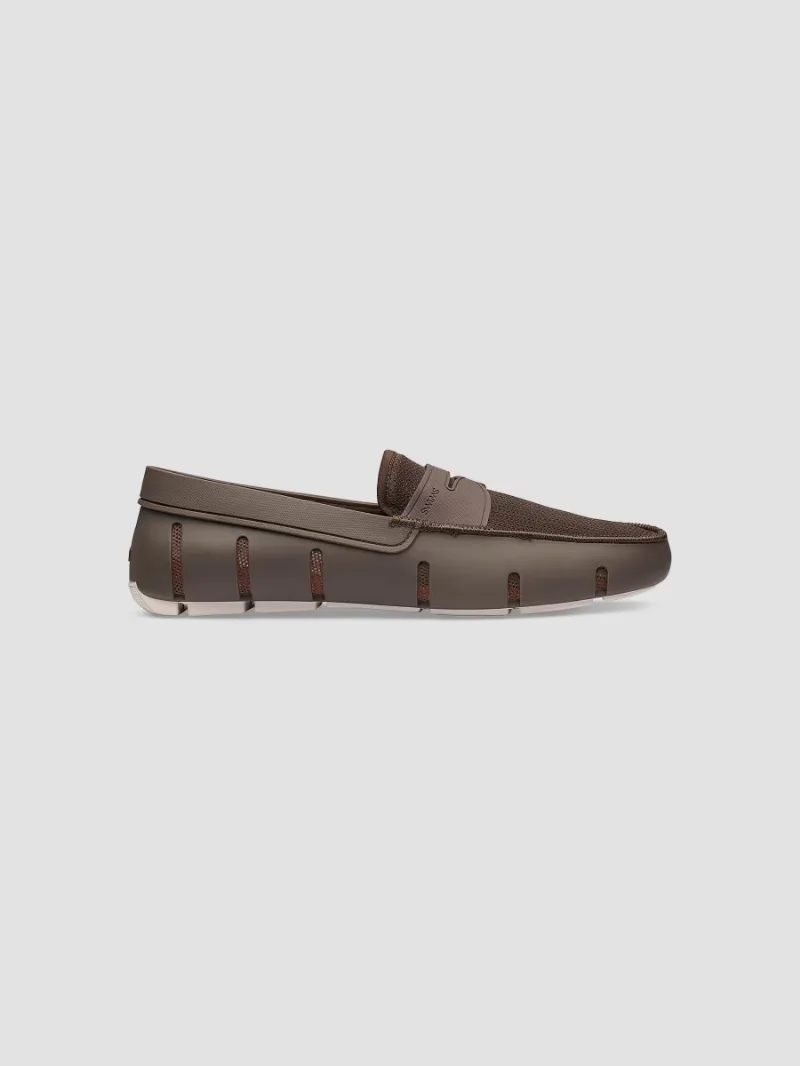 Swims Men's Mesh & Rubber Penny Loafers - Espresso Mist - Size 13