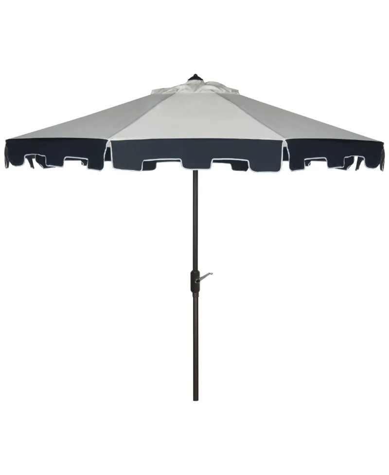 Patino Outdoor 9' Umbrella - Beige/Navy