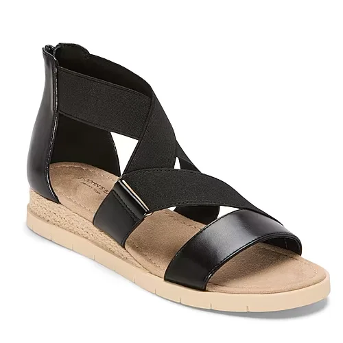 St. John's Bay Womens Lismore Strap Sandals, 8 1/2 Medium, Black