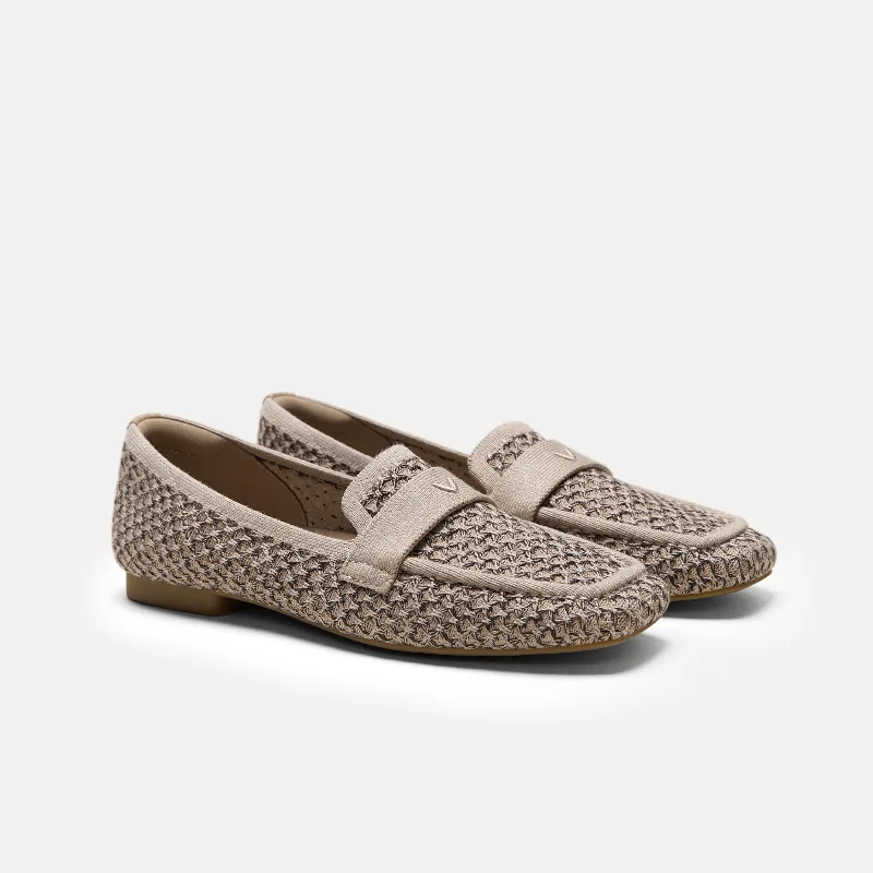 VIVAIA Square-Toe Icon Loafers (Silvie)|APRICOT CAMEL & DARK TAUPE|5.5-6