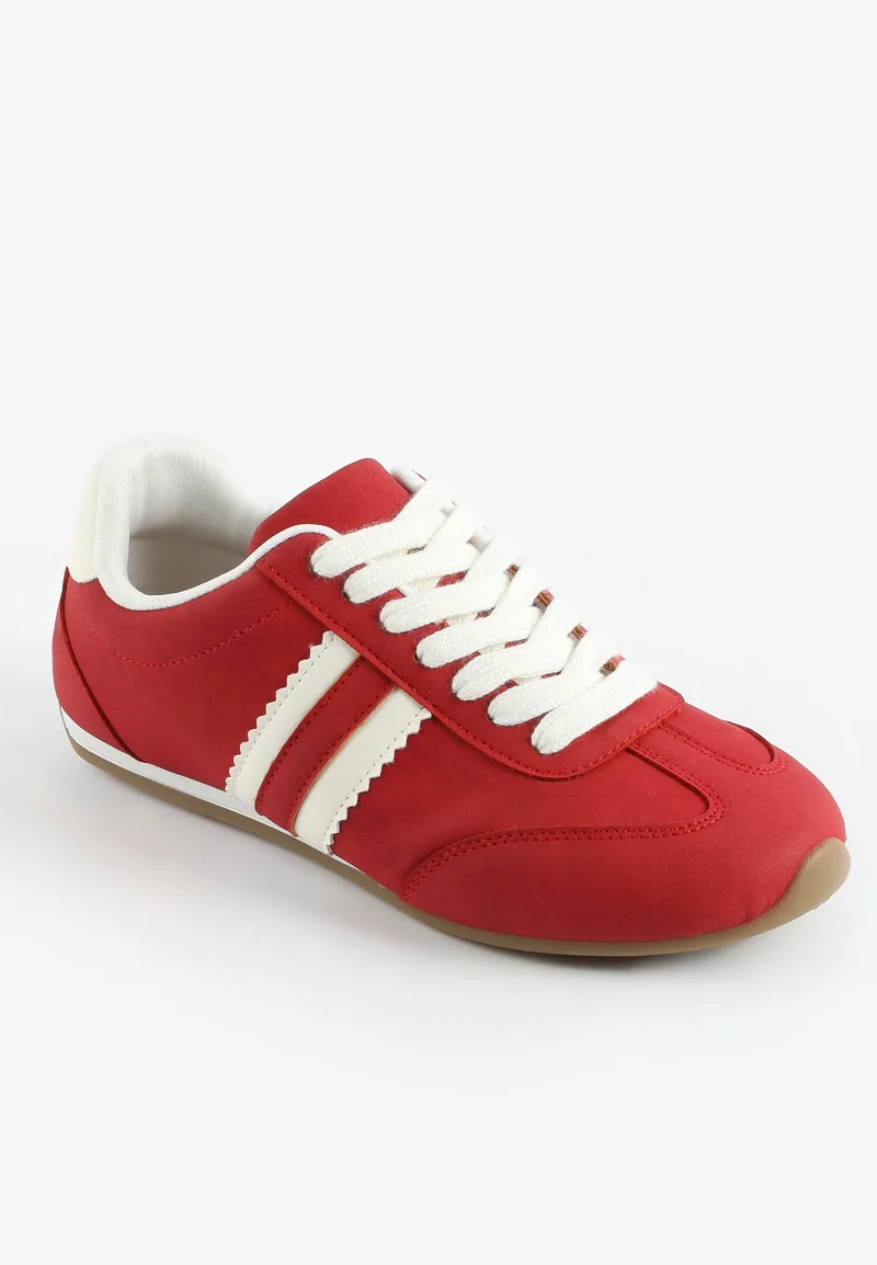 Maurices Women's Supercush Red Lace Up Sneakers