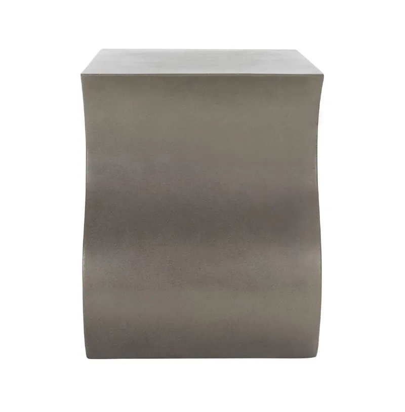 Mazza Concrete Accent Stool - Dark grey