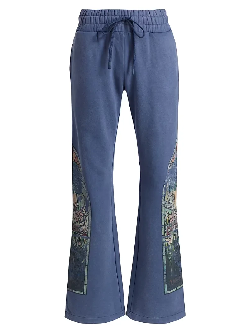 Who Decides War Men's Faded Cotton Sweatpants - Sky - Size 32