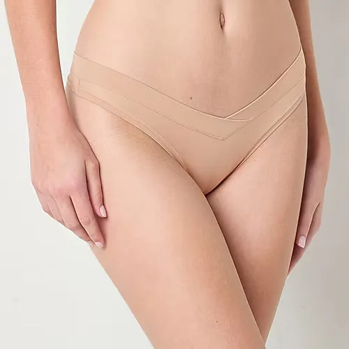 Arizona Body Cloud Kissed Thong Panty, Medium, Beige