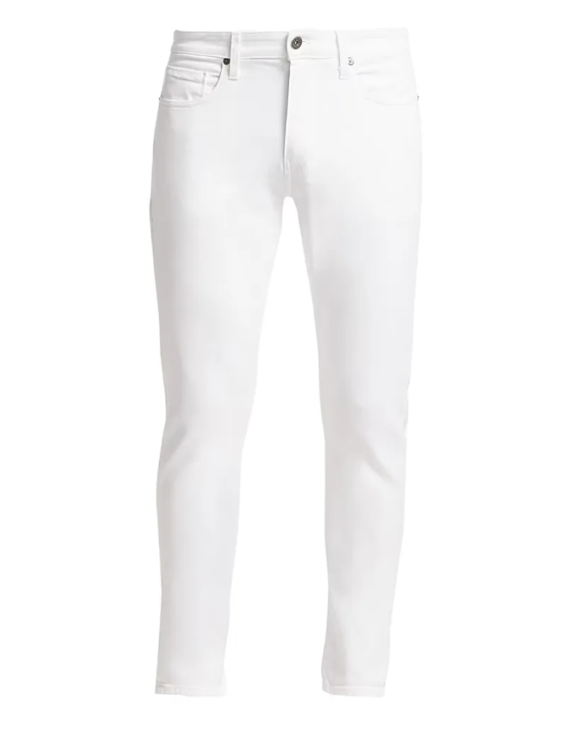 Paige Lennox Stretch Slim-Fit Jeans - Ice Cap - Size 40