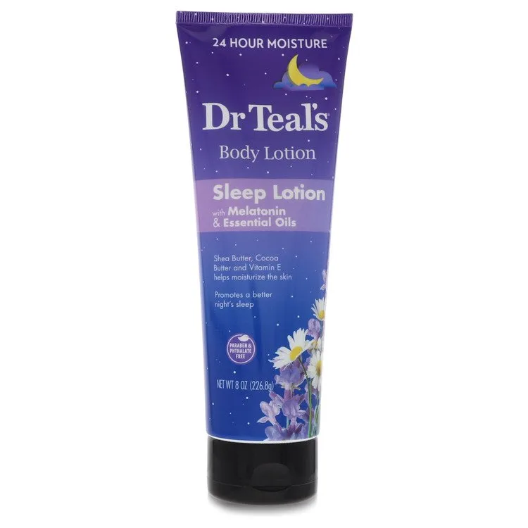 Dr Teal's Sleep Lotion Body Lotion 8 oz Sleep Lotion with Melatonin & Essential Oils Promotes a better night's sleep (Shea butter, Cocoa Butter and Vi