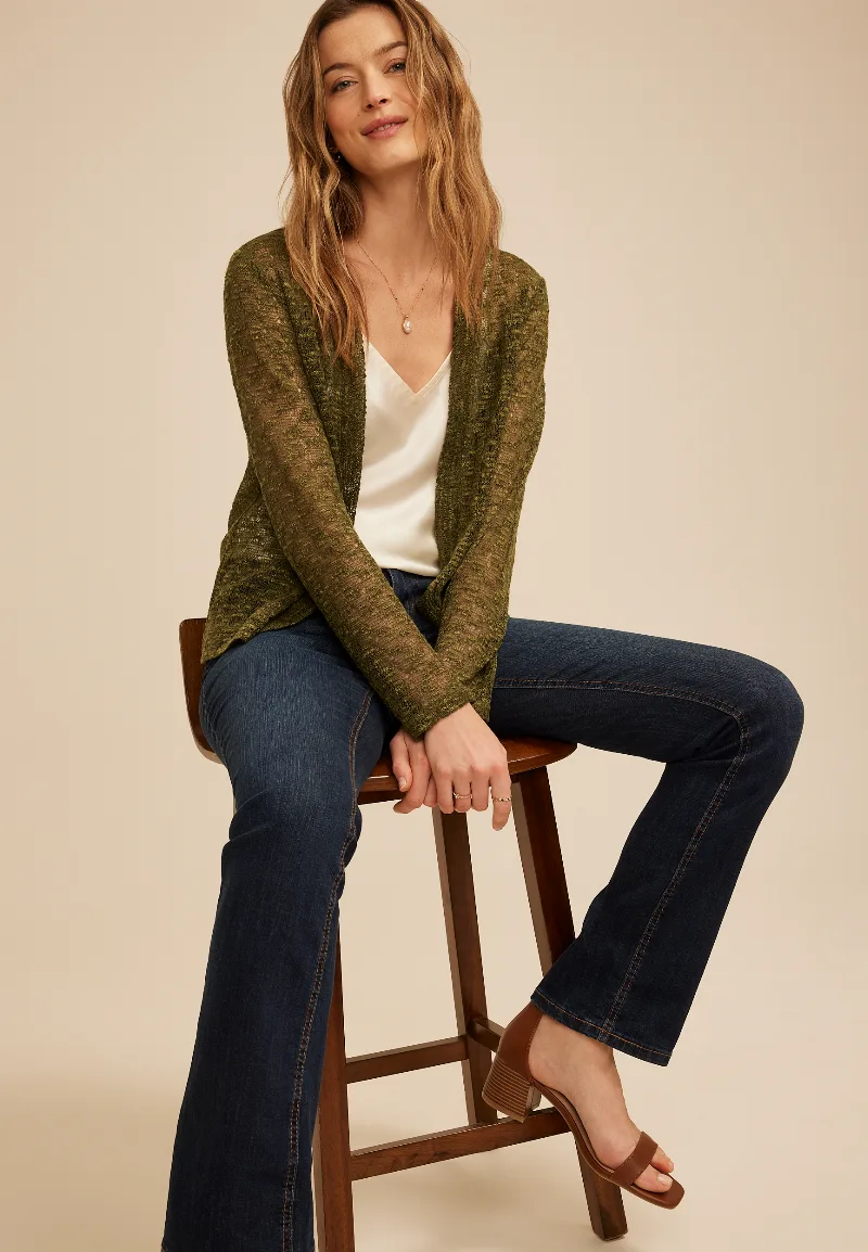 Maurices Women's Open Stitch Open Front Cardigan
