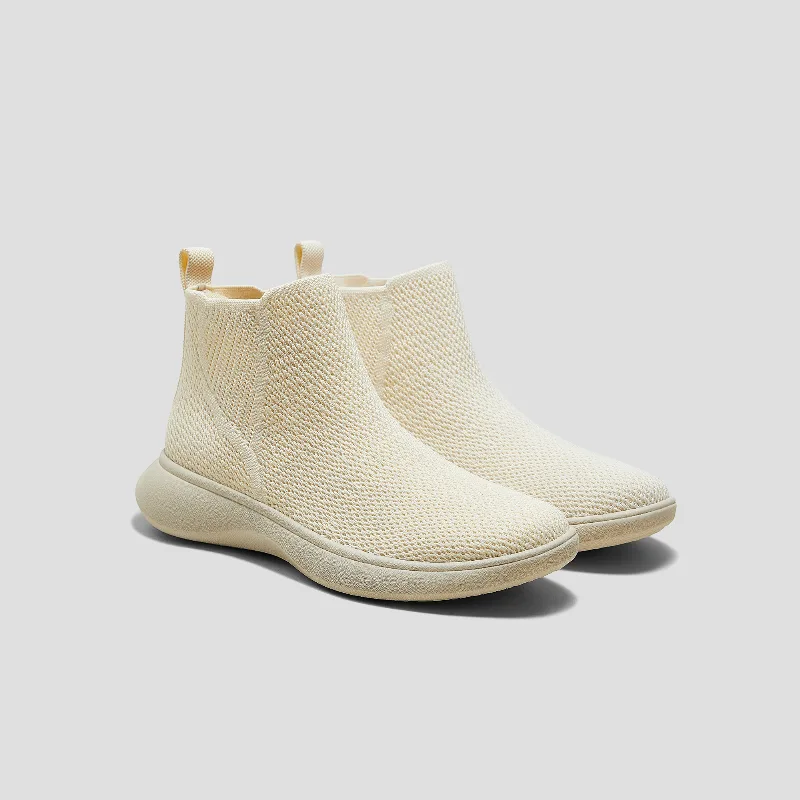 VIVAIA Round-Toe Slip-On Sneaker Boots (Urban Boots)|CREAM JAGGED|EU 44
