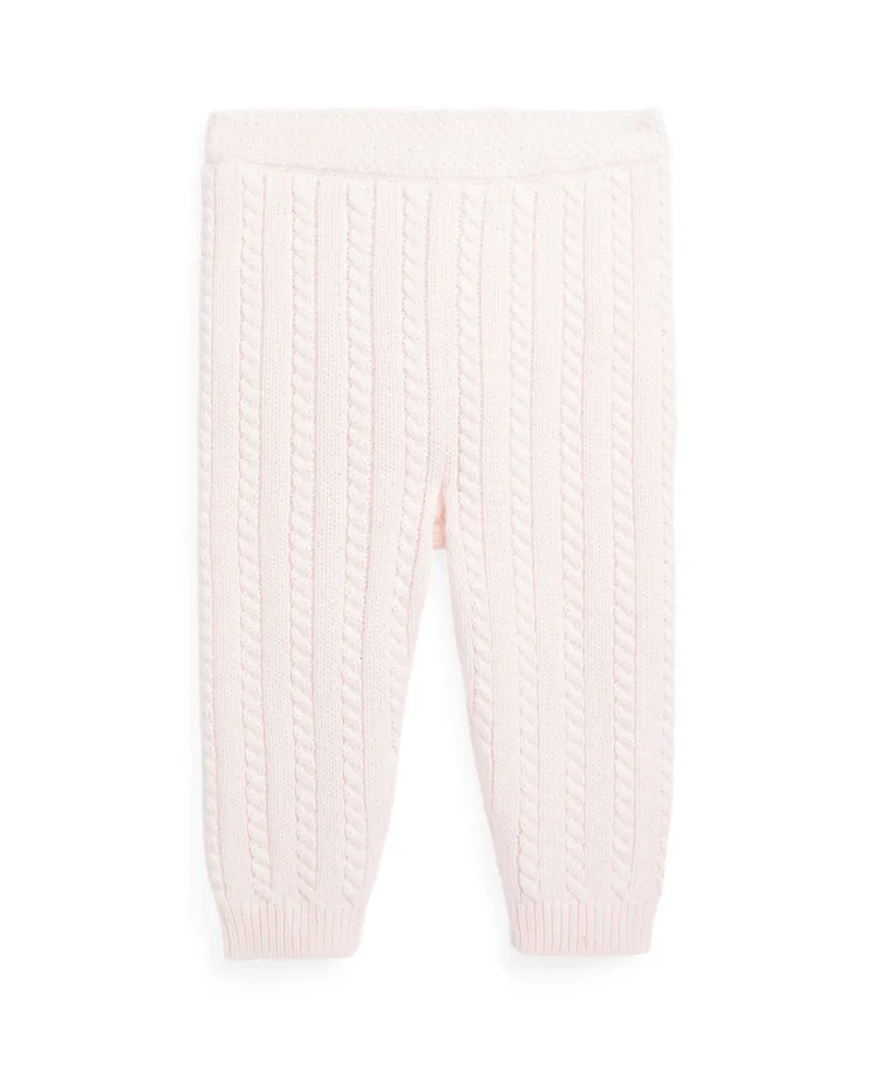 Polo Ralph Lauren Baby Boys or Girls Cotton Cable Knit Sweater Pants - Delicate Pink