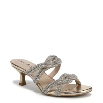 LifeStride Women's Night-Out Dress Sandal, Gold, 7W