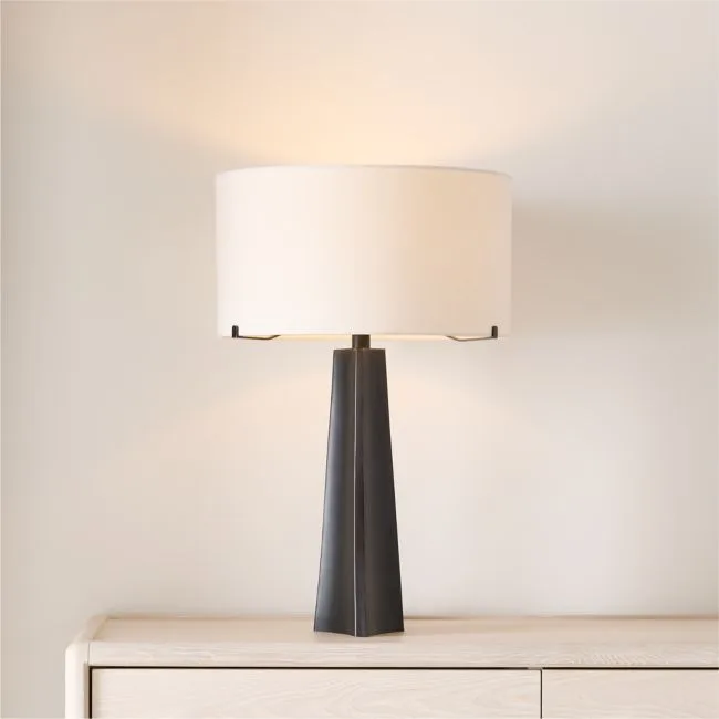 Isla Bronze Triangle Table Lamp, Set of 2