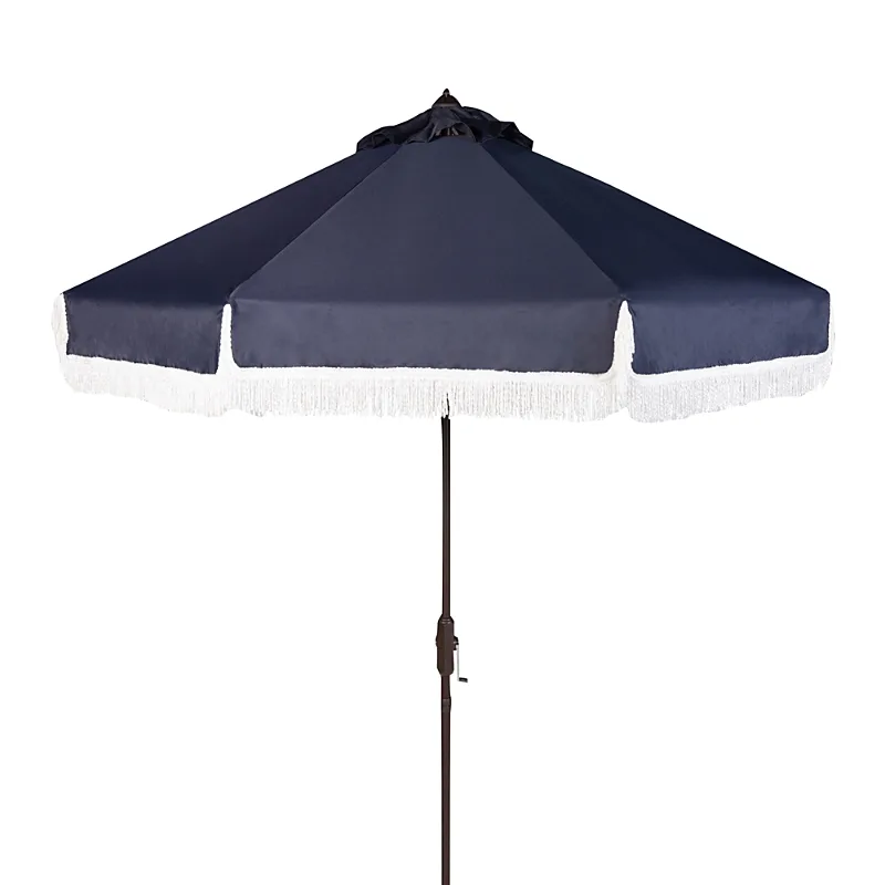Safavieh Fabia Fringe 9 Ft Crank Umbrella