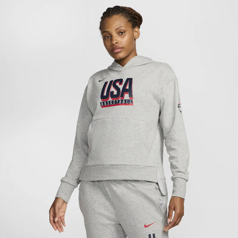 USA Practice Nike Women's Basketball Hoodie in Grey | FQ0337-063