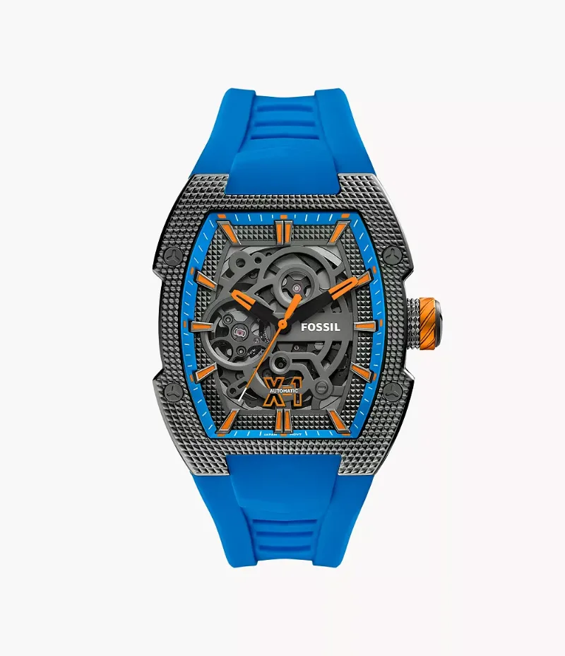 Machine X1 42 mm Automatic Blue Silicone Watch