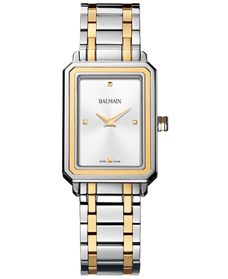 Balmain Women's Swiss Eirini Two-Tone Stainless Steel Bracelet Watch 25x33mm - Silver/yellow
