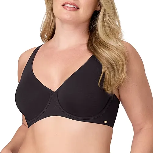 Bali Cotton Collection Underwire Bra DF8131, C, Black