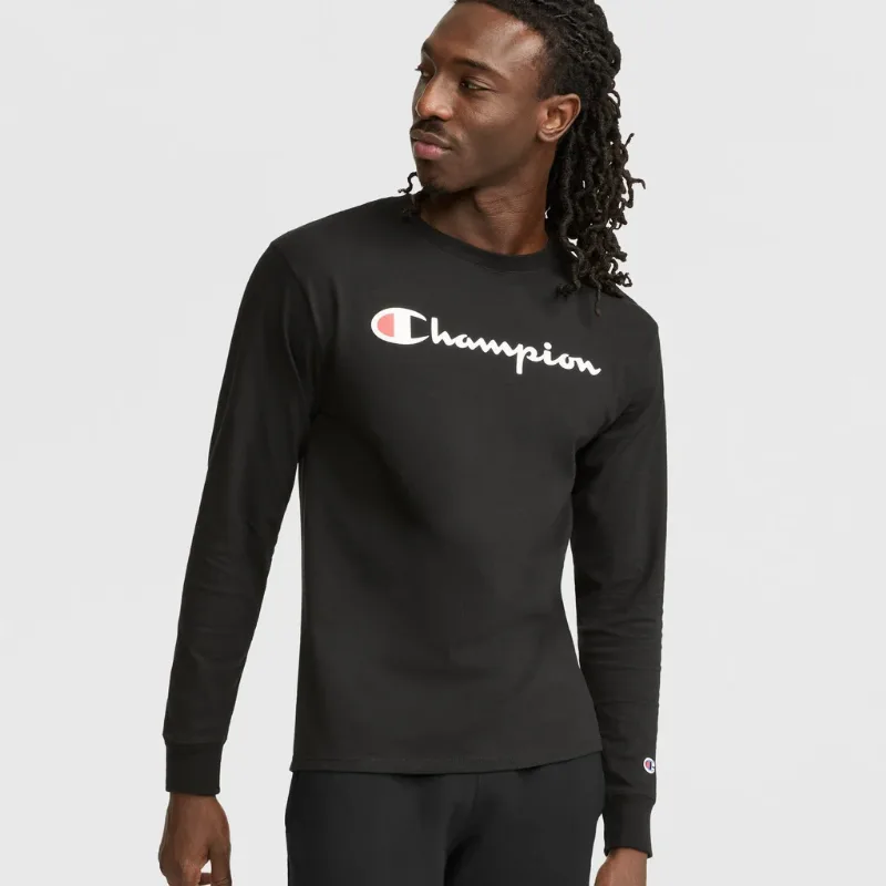 Classic Graphic Long-Sleeve T-Shirt, Script Logo