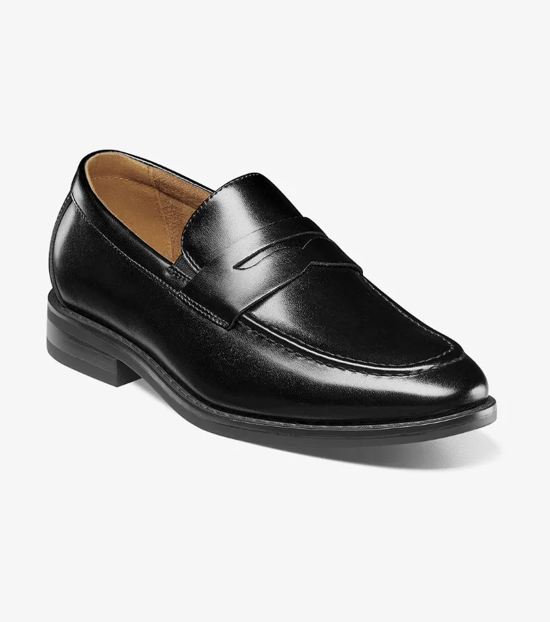 Florsheim Shoes Rucci Jr. Boys Moc Toe Penny Loafer Black Size 3.5 Big Kid