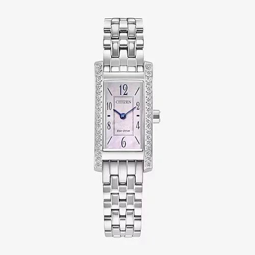 Citizen Womens Silver Tone Stainless Steel Bracelet Watch Eg7110-54y, One Size, White