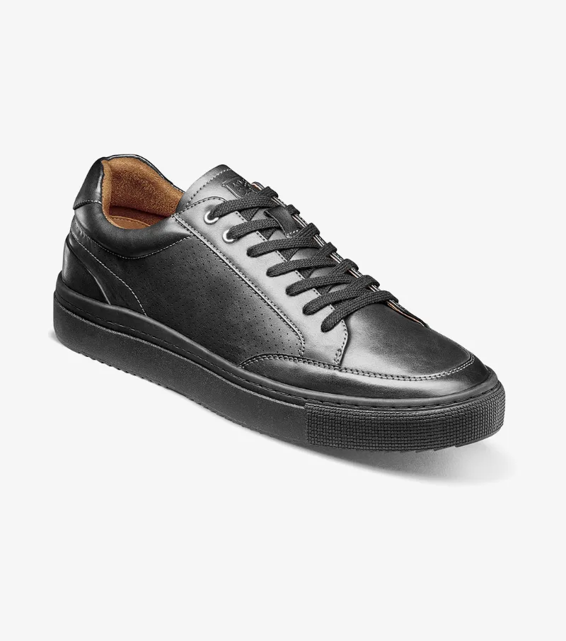 Stacy Adams Shoes Dorian Lace To Toe Sneaker Black Smooth Size 10