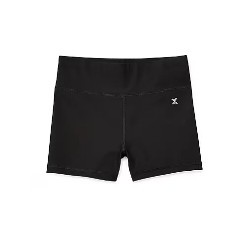 Xersion Momentum Little & Big Kid Girls Stretch Fabric Mid Rise Pull-On Short, Large (14.5/16.5) Plus, Black
